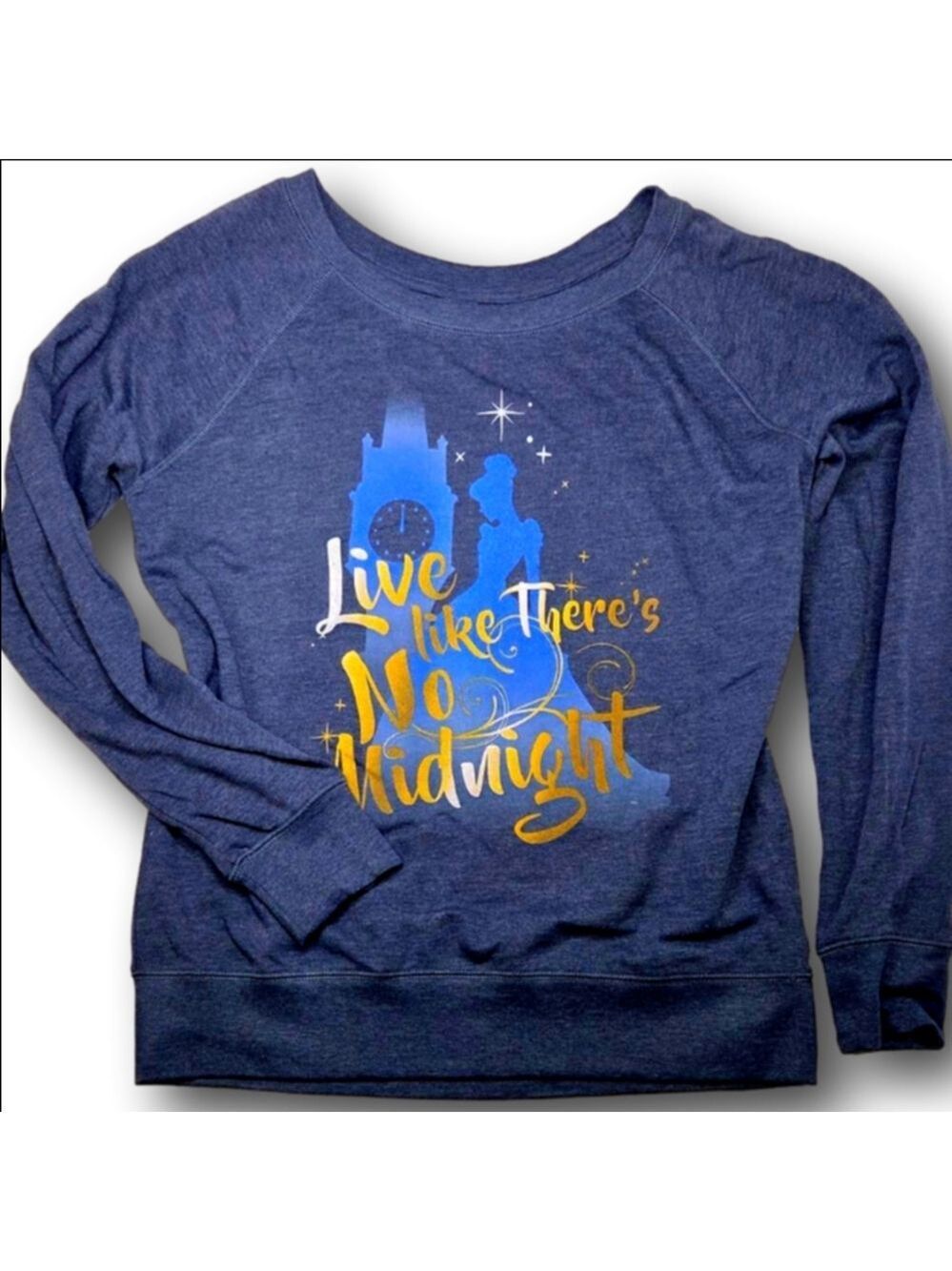 Women's Unbranded Blue Gold Cinderella Graphic Sweatshirt L